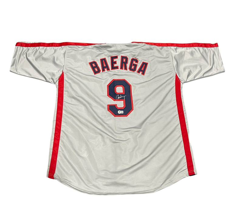 Carlos Baerga Signed Cleveland Custom Jersey Beckett Witness BAS COA