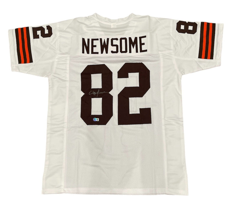 Ozzie Newsome Signed Cleveland Browns Custom Jersey Beckett Witness BAS COA