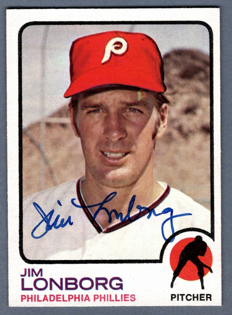 Jim Lonborg Signed Autographed 1973 Topps #3 LSCM COA Philadelphia Phillies