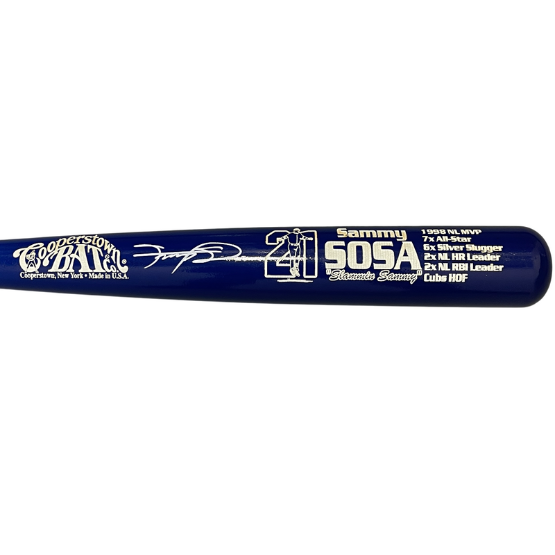Sammy Sosa Signed Cooperstown LE Baseball Bat Beckett Witness BAS COA Cubs