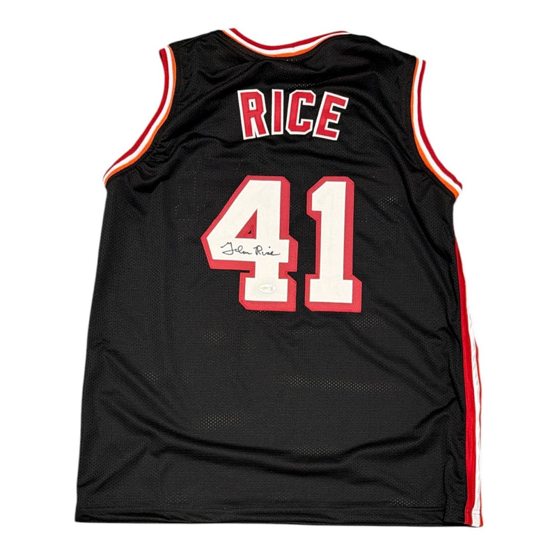 Glen Rice Signed Autographed Miami Heat Custom Jersey JSA Witness COA
