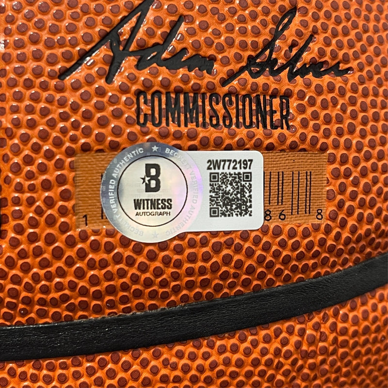George Gervin Signed Wilson NBA Basketball w/ Iceman HOF Beckett Witness BAS COA