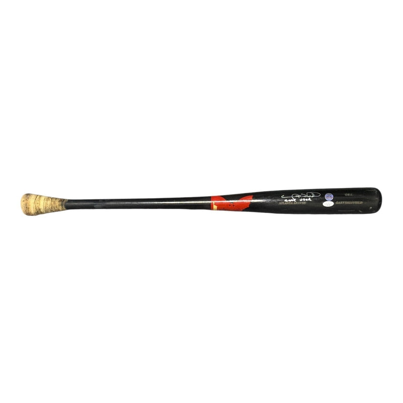 Gary Sheffield Signed Game Used Sam Bat Black Bat JSA COA Braves B