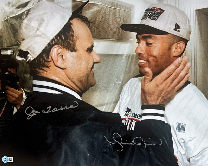 Mariano Rivera & Joe Torre Dual Signed Auto 16x20 Photo Beckett Witness BAS COA