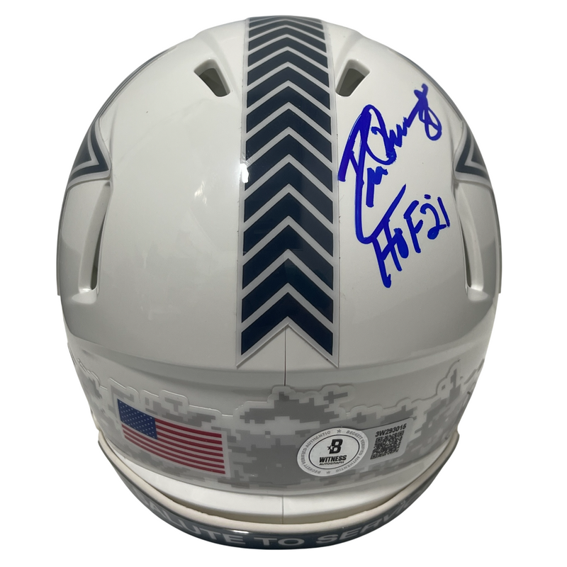 Drew Pearson Signed Cowboys Salute 24 Mini Helmet w/ HOF 21 Beckett Wit BAS COA