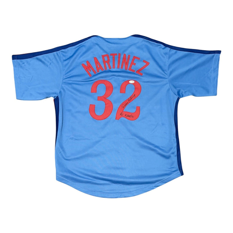Dennis Martinez Signed Montreal Expos Custom Jersey w/ PG 7/28/92 JSA Wit COA