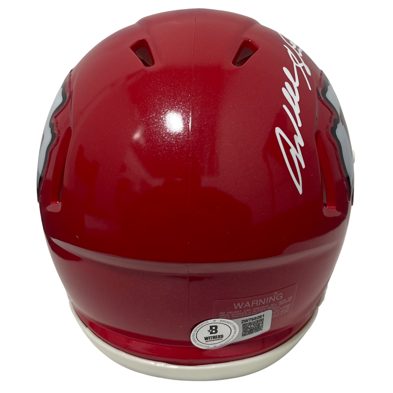 Will Shields Signed KC Chiefs Speed Mini Helmet w HOF 15 Beckett Witness BAS COA