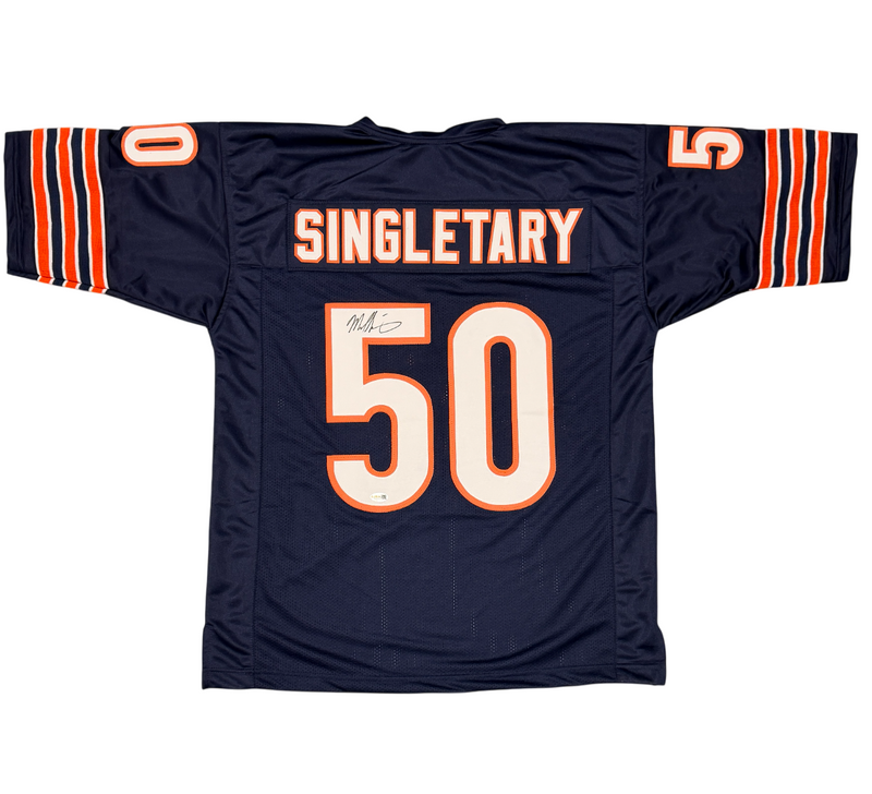 Mike Singletary Signed Autographed Chicago Bears Custom Jersey JSA Witness COA