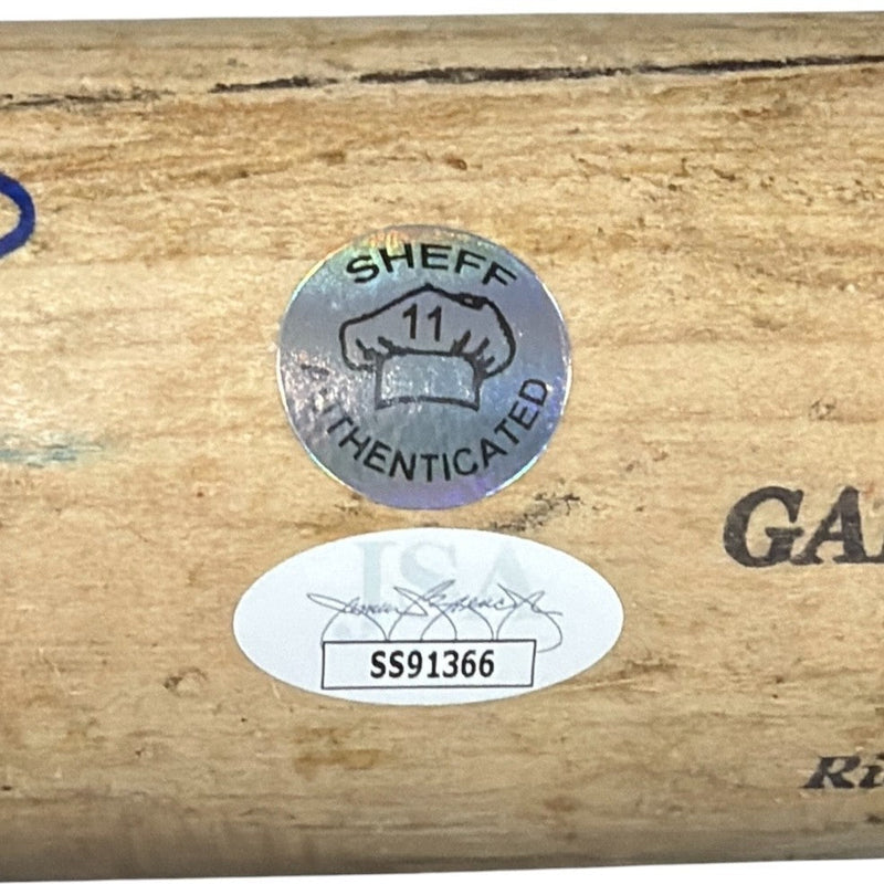 Gary Sheffield Signed Game Used Sam Bat Natural Bat JSA COA Braves A