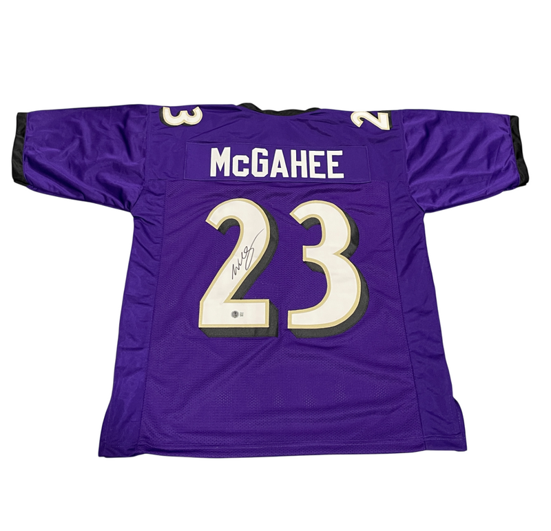 Willis McGahee Signed Baltimore Ravens Custom Jersey Beckett Witness BAS COA