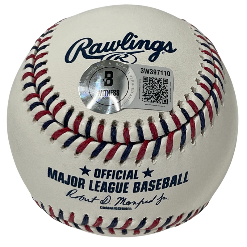 Pedro Martinez Signed Boston Red Sox Logo ROMLB Baseball Beckett WIT BAS COA