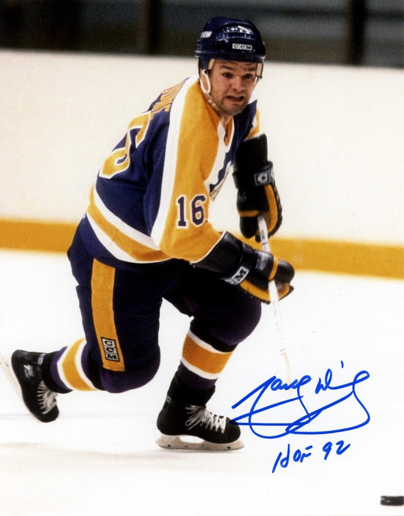Marcel Dionne Signed Los Angeles Kings 8x10 Photo w/ HOF 92 LSCM COA #1