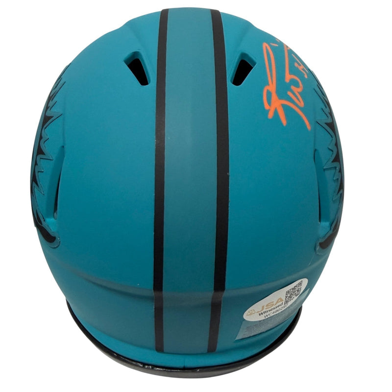 Ricky Williams Signed Dolphins Rave Mini Helmet w/ Puff Puff Run JSA Witness COA
