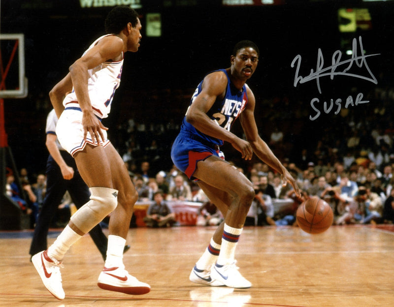 Micheal Ray Richardson Signed New Jersey Nets 8x10 Photo w/ Sugar LSCM COA