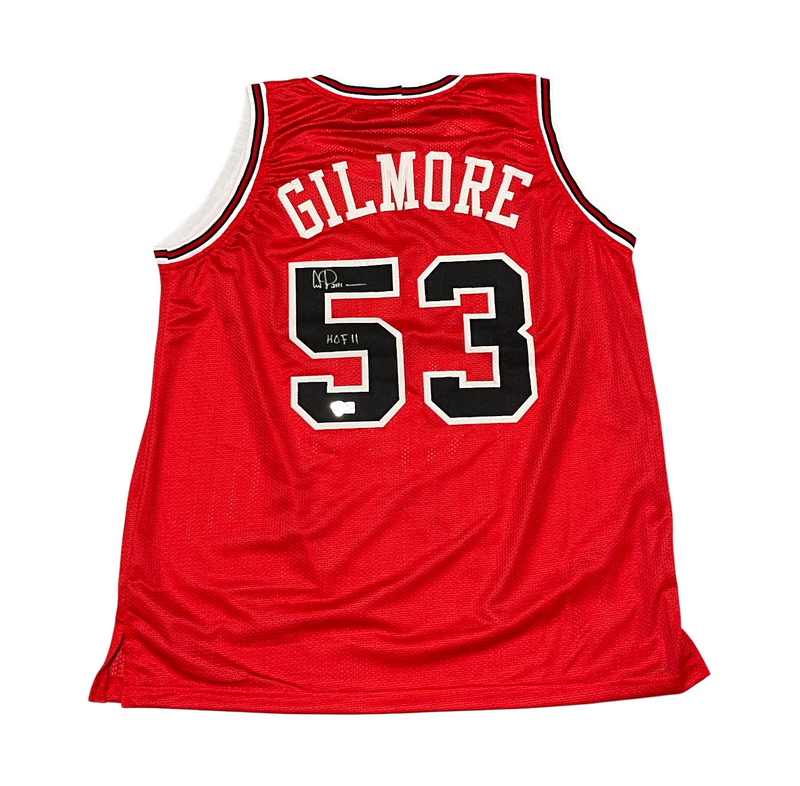 Artis Gilmore Signed Bulls Custom Jersey w/ HOF 11 Beckett Witness BAS COA