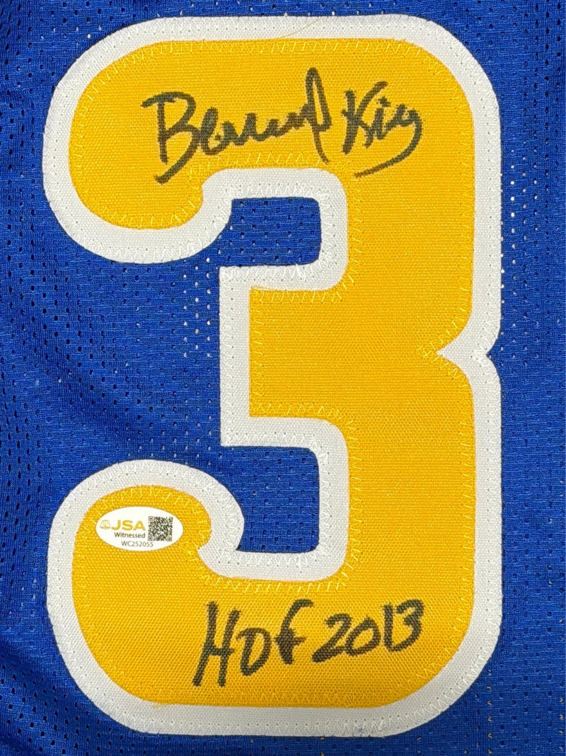 Bernard King Signed Golden State Warriors Custom Jersey w/ HOF 2013 JSA Wit. COA