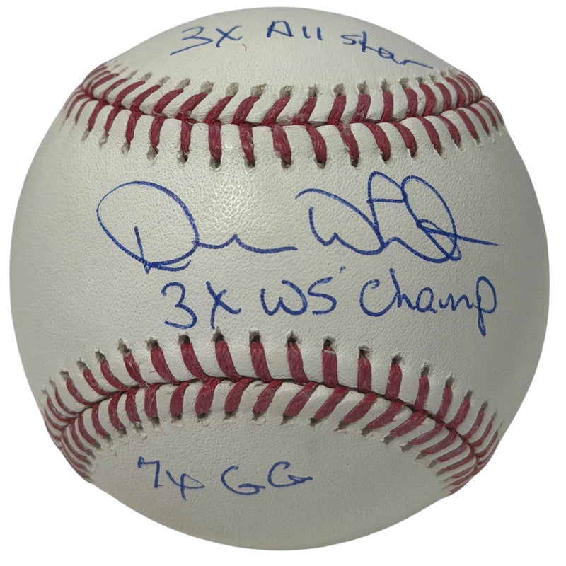 Devon White Signed Autographed ROMLB Baseball w/ 3x Insc JSA Witness COA