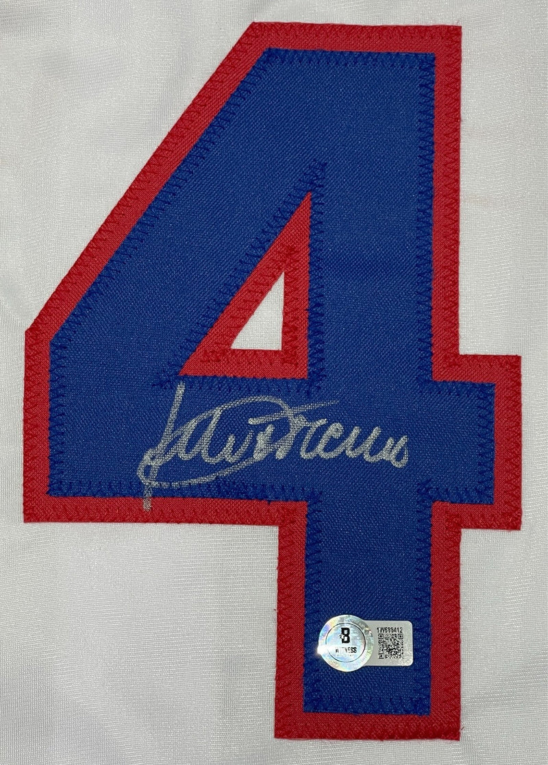 Julio Franco Signed Texas Rangers Custom Jersey Beckett Witness BAS COA