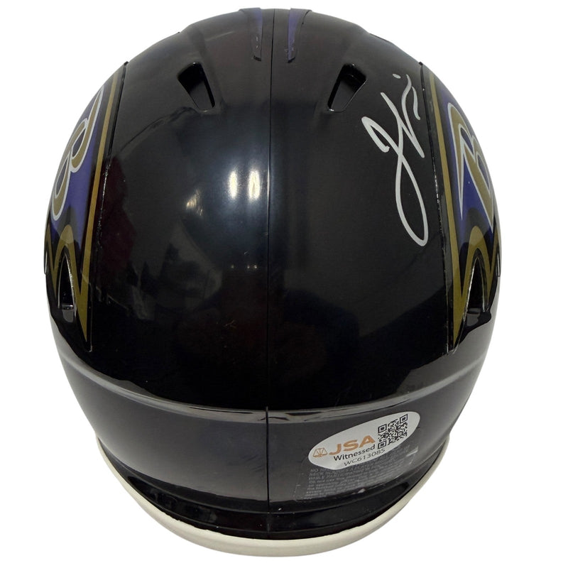 Jamal Lewis Signed Baltimore Ravens Speed Mini Helmet JSA Witness COA