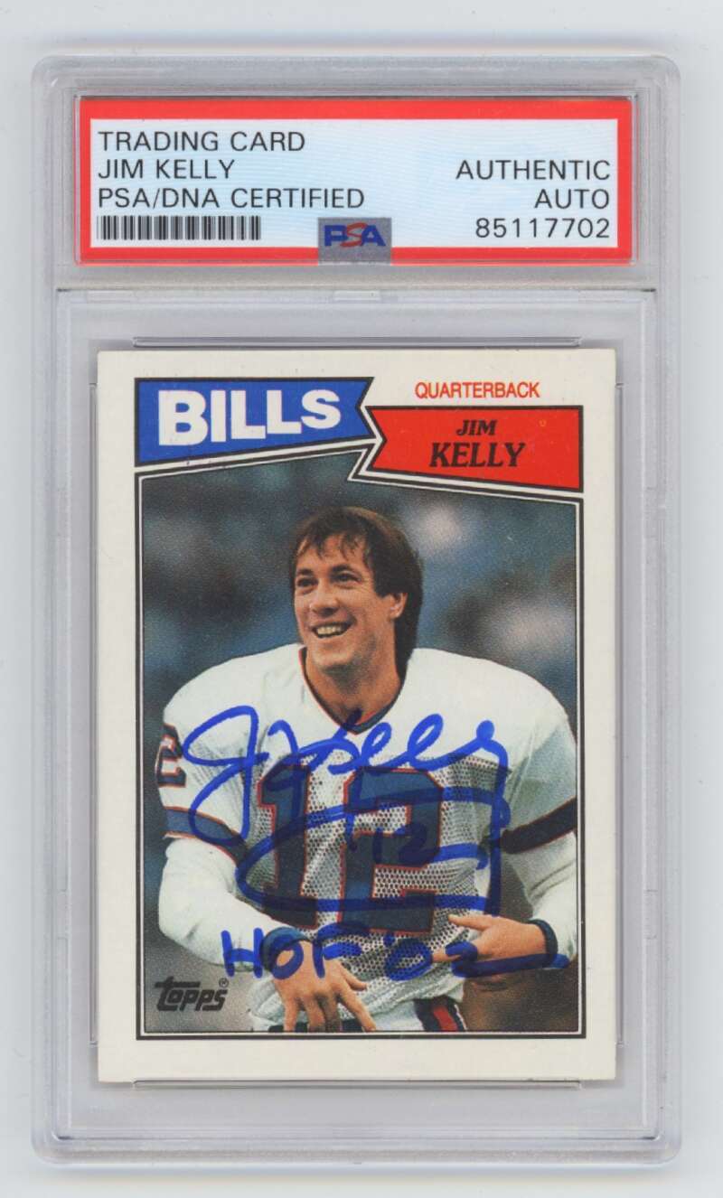 Jim Kelly 1987 Topps #362 Rookie RC Signed Auto PSA DNA Authentic HOF 02 Bills