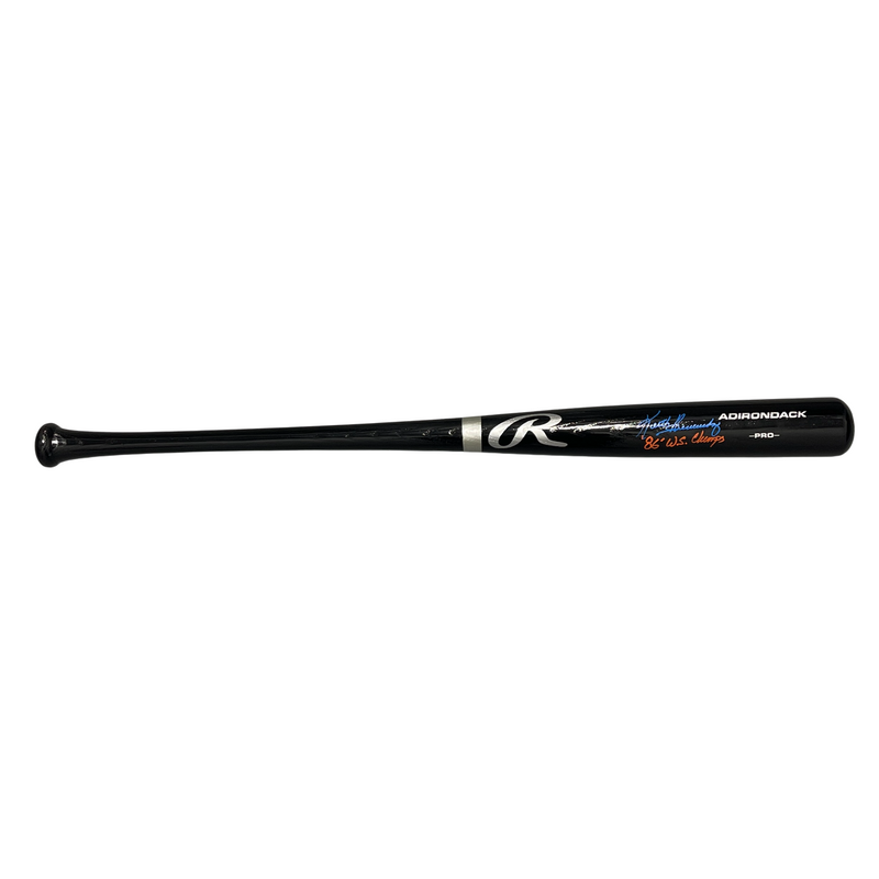 Keith Hernandez Signed Auto Black Rawlings Baseball Bat w 86 WSC Beckett BAS COA