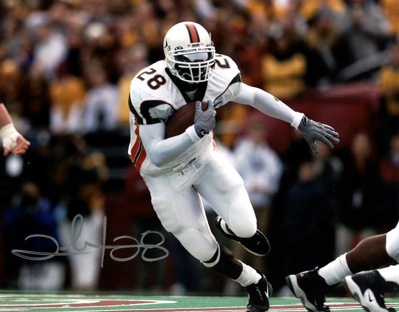 Clinton Portis Signed Auto Autographed Miami Hurricanes 8x10 Photo LSCM COA