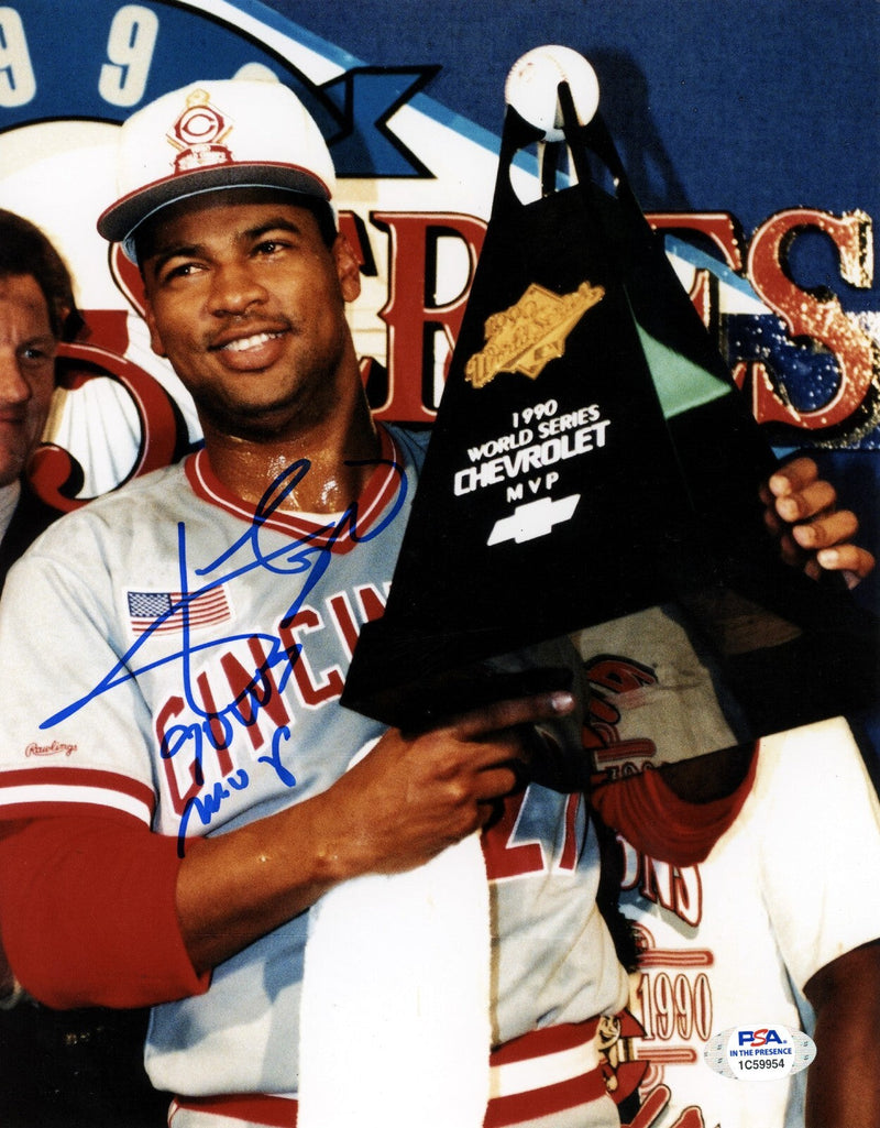 Jose Rijo Signed Autographed Cincinnati Reds 8x10 Photo w/ 90 WS MVP PSA COA #2