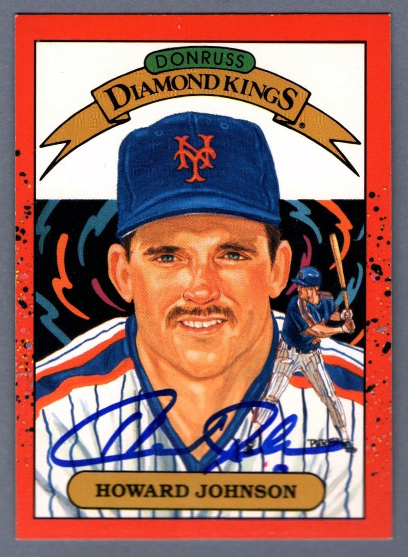 Howard Johnson Signed 1989 Donruss #18 Diamond Kings LSCM COA New York Mets