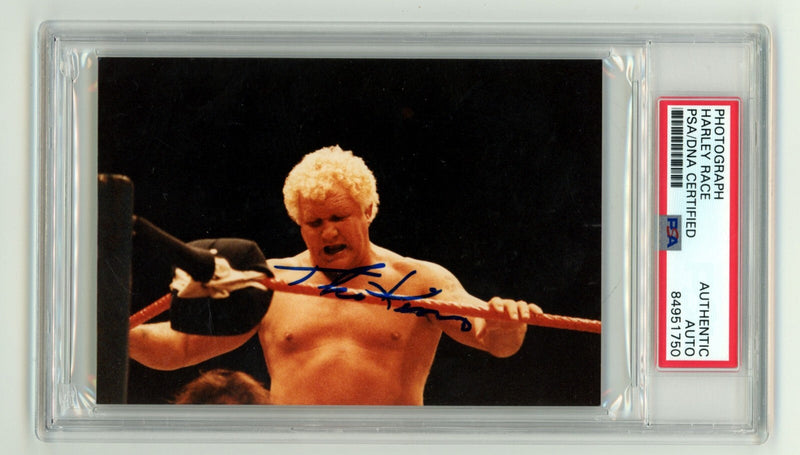 Harley Race Signed Original Vintage Photo PSA DNA Authentic Autograph The King