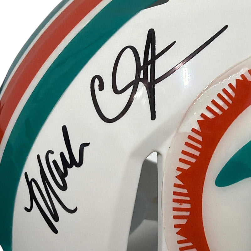 Mark Clayton Signed Autographed Miami Dolphins TB Mini Helmet JSA Witness COA
