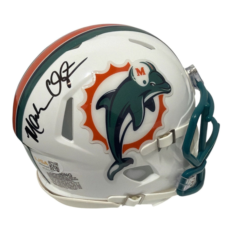 Mark Clayton Signed Autographed Miami Dolphins TB Mini Helmet JSA Witness COA