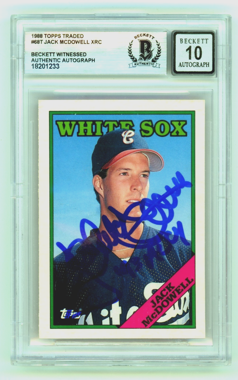 Jack McDowell 1988 Topps Traded #68T Signed RC w/ 93 AL CY Beckett BGS 10 Auto