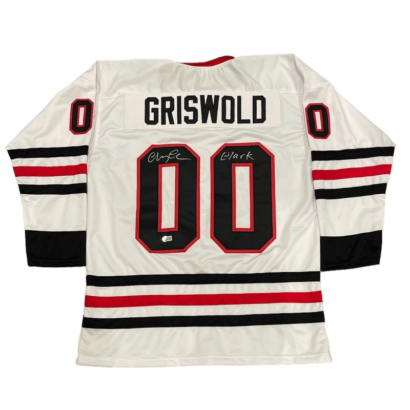 Chevy Chase Signed Custom Chicago Griswold Jersey w/ Clark Beckett Wit BAS COA
