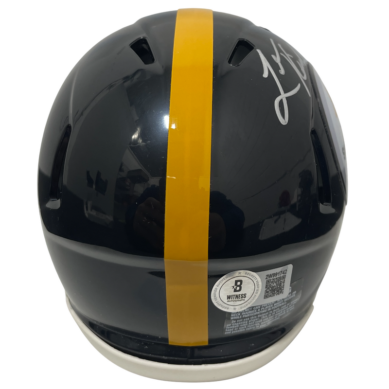 Levon Kirkland Signed Pittsburgh Steelers TB Mini Helmet Beckett Witness BAS COA