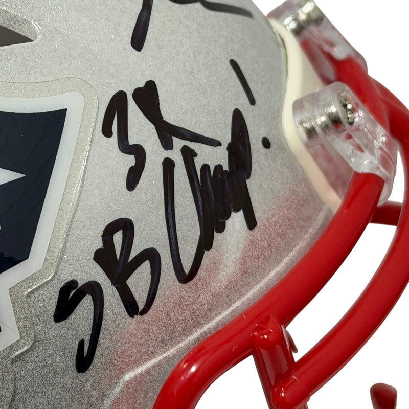 Ted Johnson Signed Patriots Speed Mini Helmet w/ 3x SB Champ JSA Witness COA