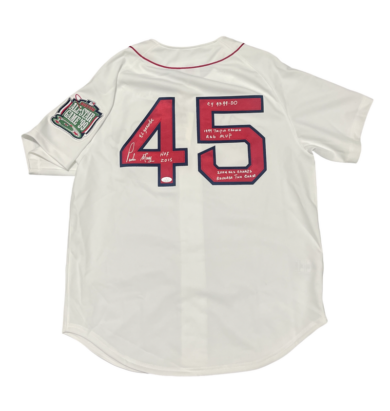 Pedro Martinez Signed Auto M&N Authentic Red Sox Jersey 7x Insc Stat JSA WIT COA