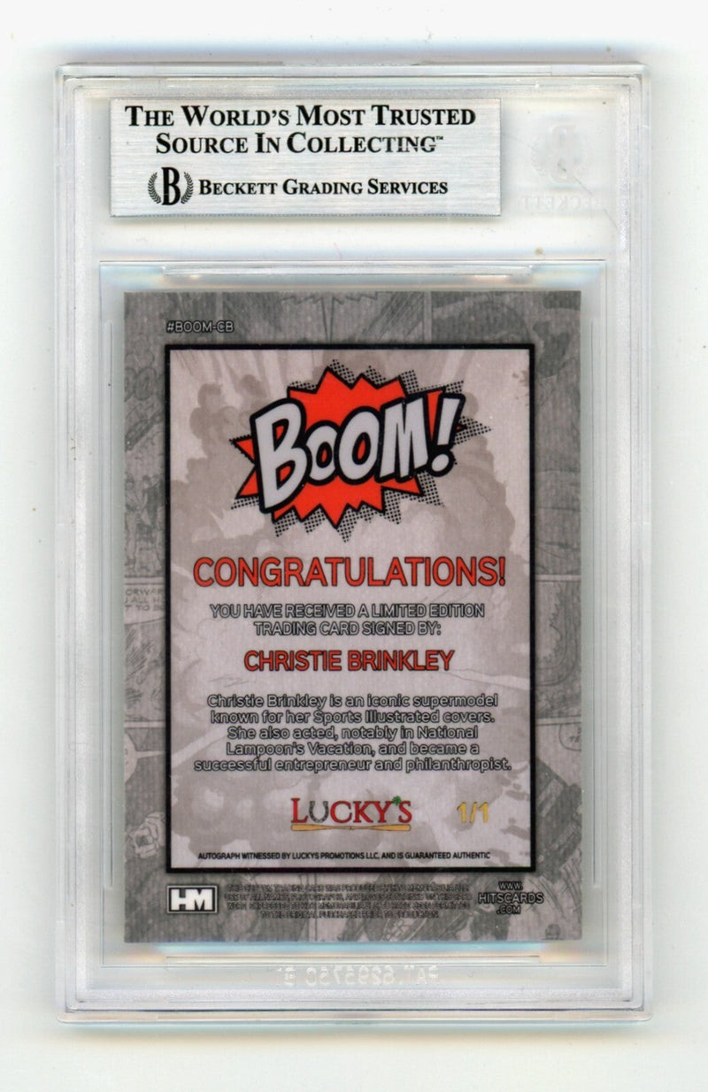 Christie Brinkley 2024 Hits Memorabilia BOOM Super 1/1 Signed BGS BAS Auto