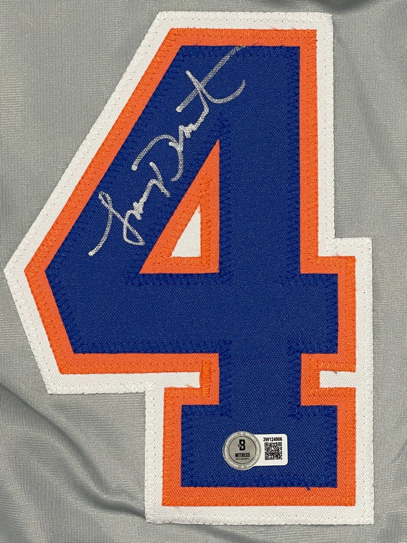 Lenny Dykstra Signed New York Mets Custom Jersey Beckett Witness BAS COA