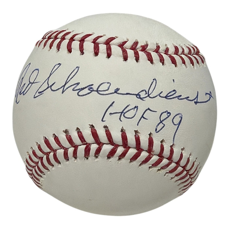 Red Schoendienst Signed Autographed ROMLB Baseball w/ HOF 89 JSA COA Cardinals