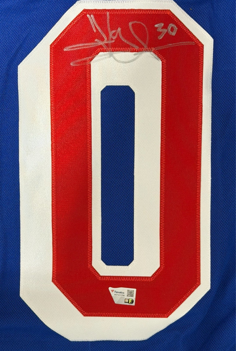 Henrik Lundqvist Signed New York Rangers Blue Adidas Jersey FANATICS COA