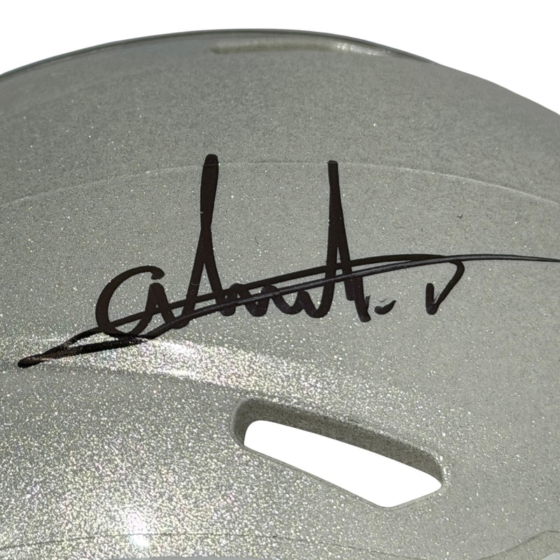 Andres Borregales Signed New England Patriots Speed Mini Helmet JSA Witness COA