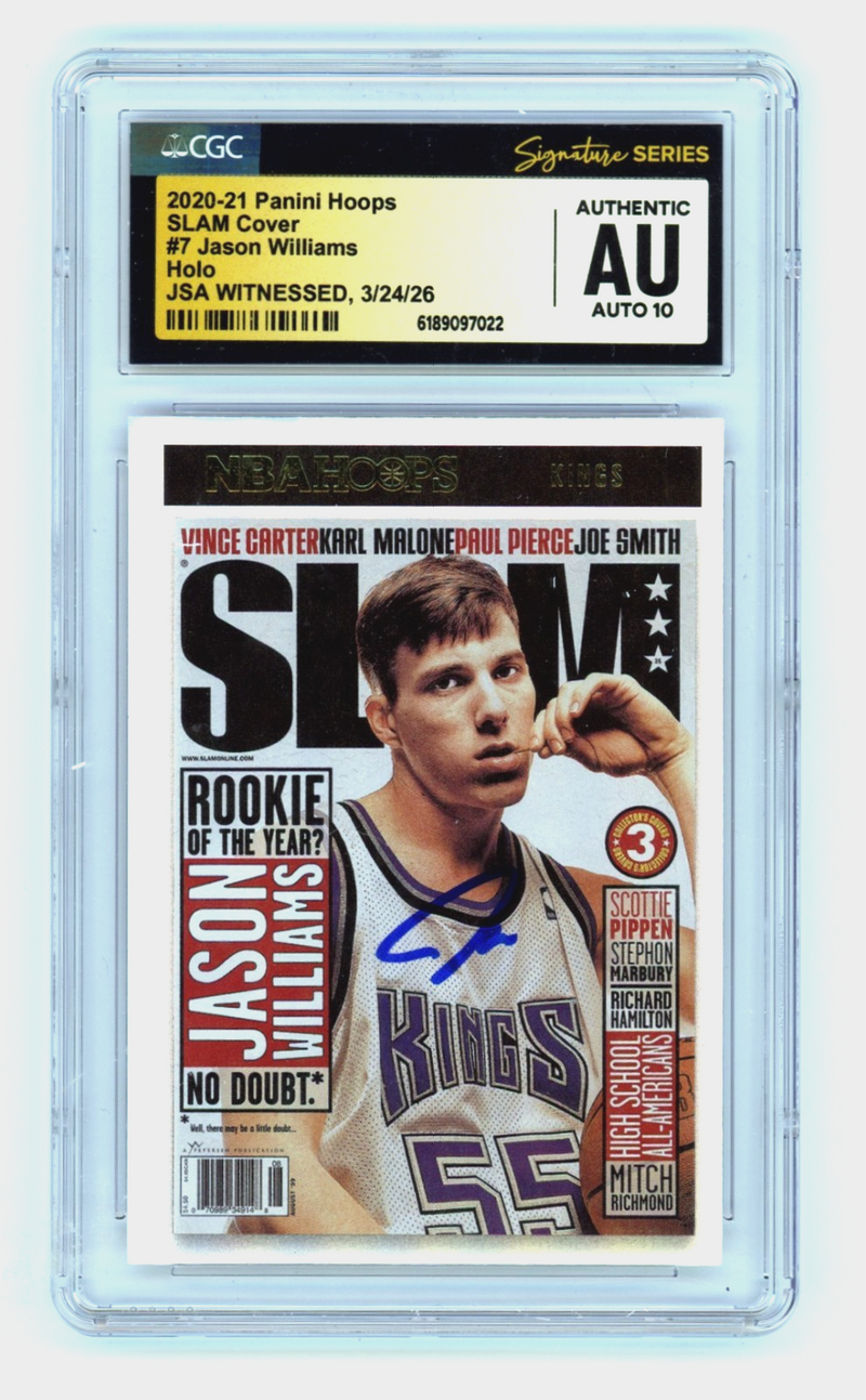 Jason Williams 2020-21 Panini Hoops #7 Holo Signed JSA CGC Authentic 10 Auto