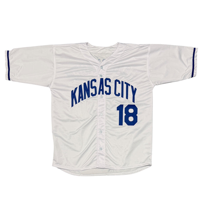 Bret Saberhagen Signed Royals Custom Jersey w/ 85 WS MVP JSA Witness COA