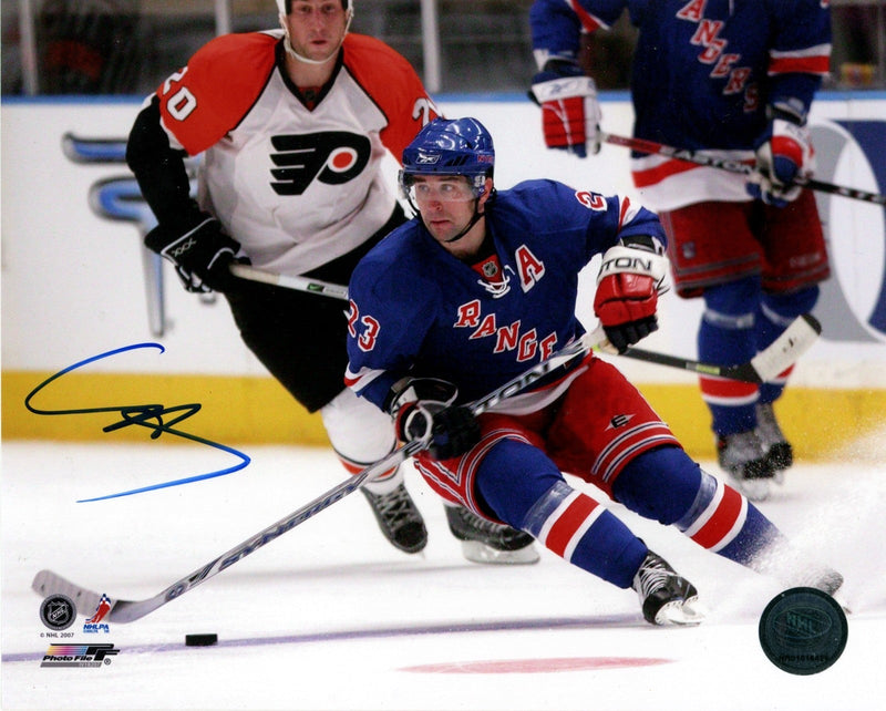 Chris Drury Signed Autographed New York Rangers 8x10 Photo File LSCM COA #3