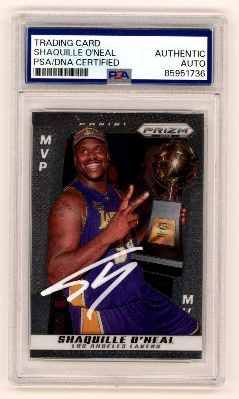 Shaquille O'Neal Signed 2024-25 Panini Prizm Deca #295 MVP PSA Authentic Auto