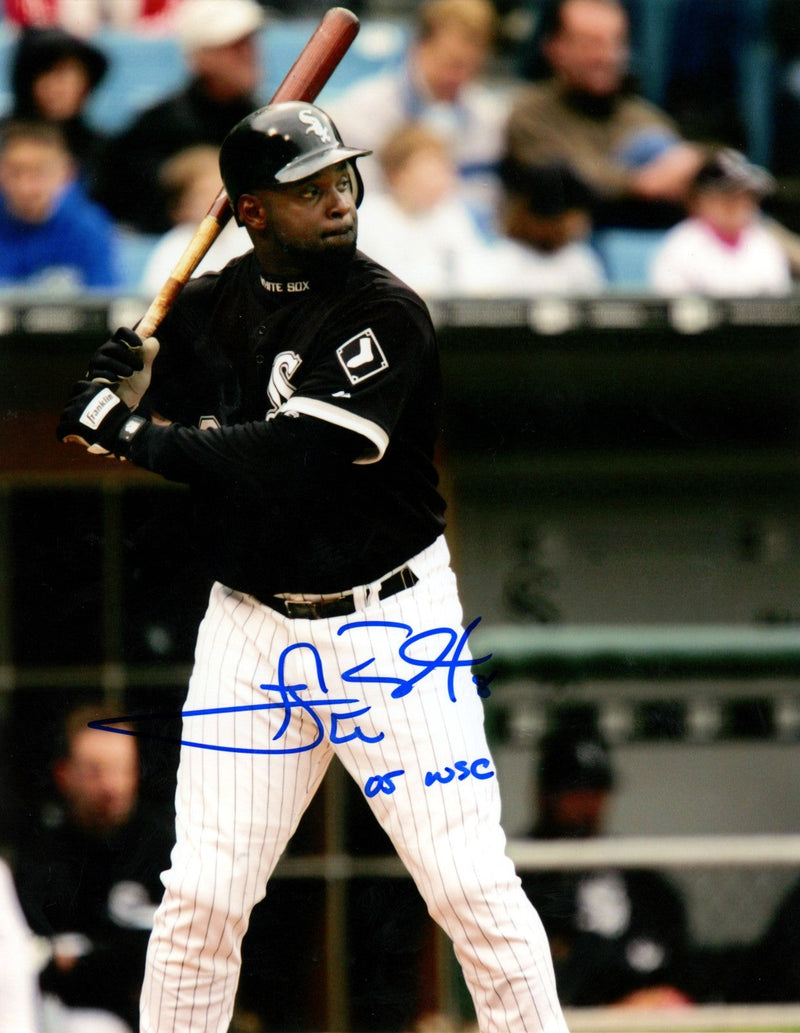 Carl Everett Signed Autographed Chicago White Sox 8x10 Photo w/ 05 WSC LSCM COA