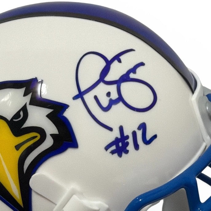 Phil Simms Signed Morehead State Eagles Schutt Mini Helmet JSA & FANATICS COA