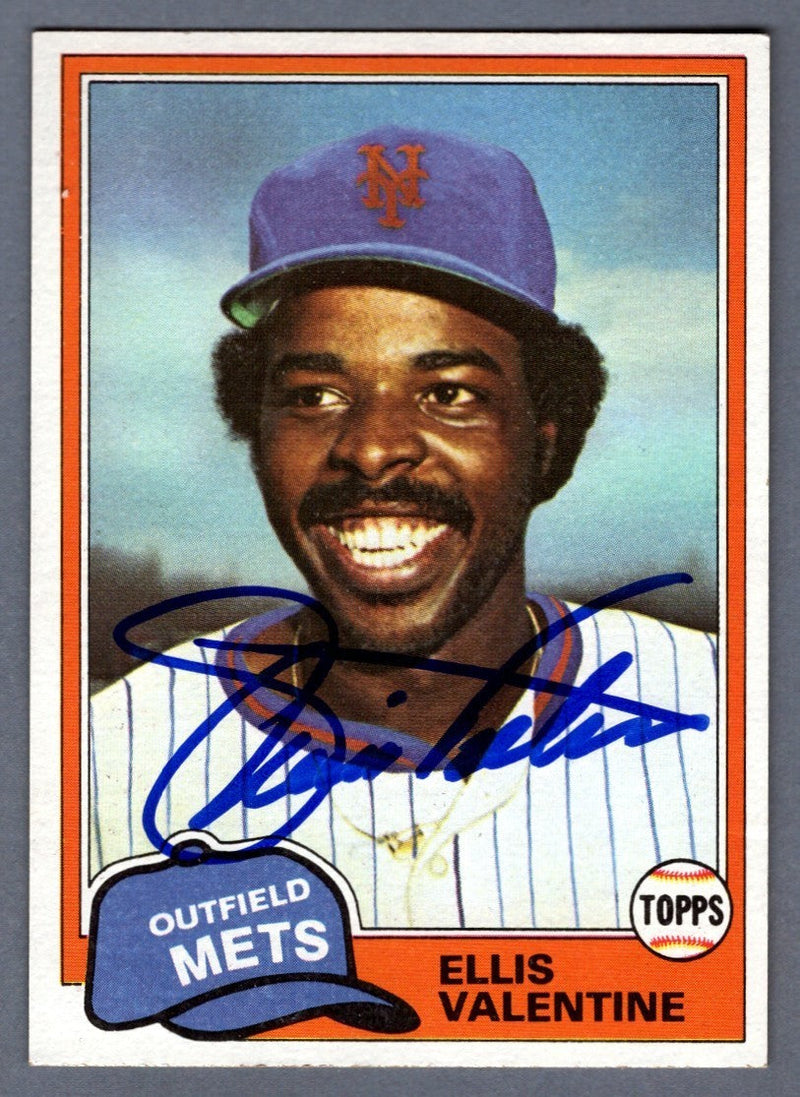 Ellis Valentine Signed Autographed 1981 Topps Traded #849 LSCM COA New York Mets