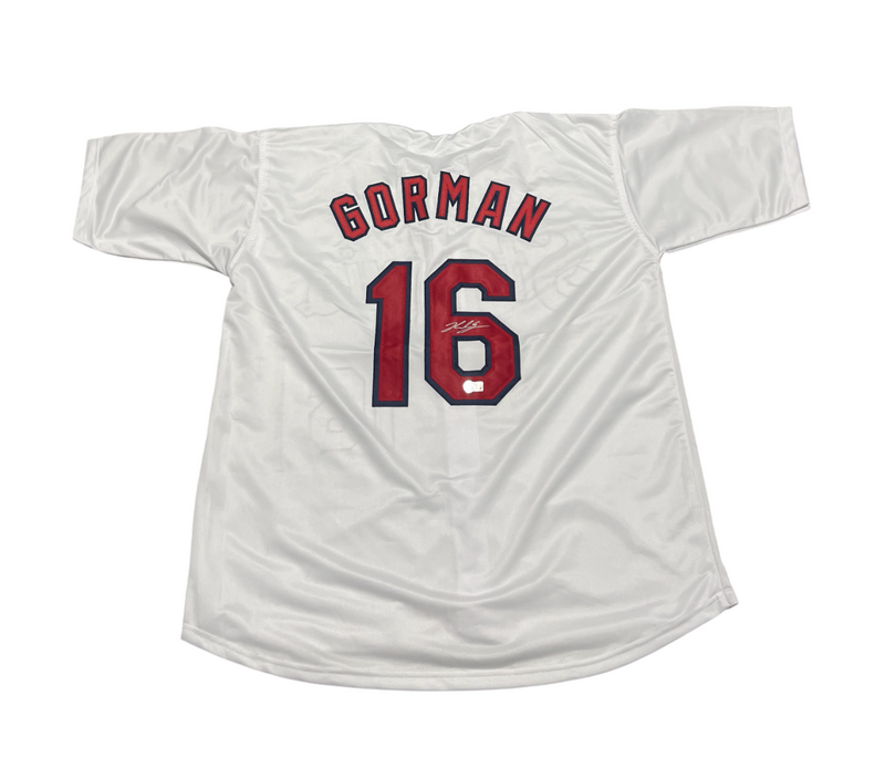 Nolan Gorman Signed St Louis Cardinals Custom Jersey Beckett Witness BAS COA