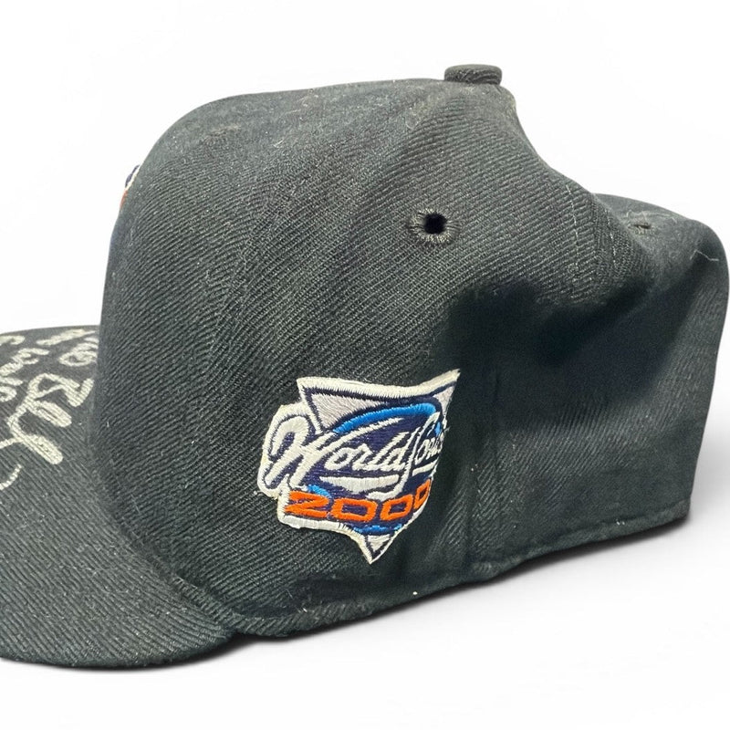 Mike Bordick Signed Game Used 2000 World Series New York Mets Hat JSA Wit. COA